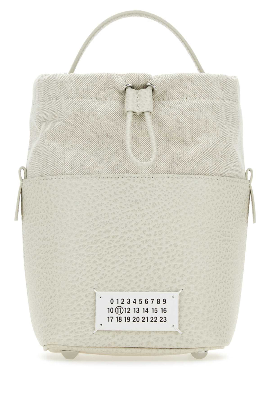 Maison Margiela Exterior: 100% Bovine leather bucket bag in beige
