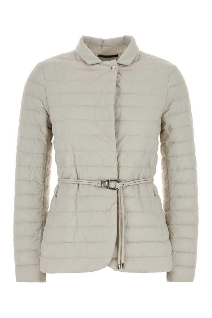 Chalk Nylon Blend Lanzada Down Jacket Ivory Piumini