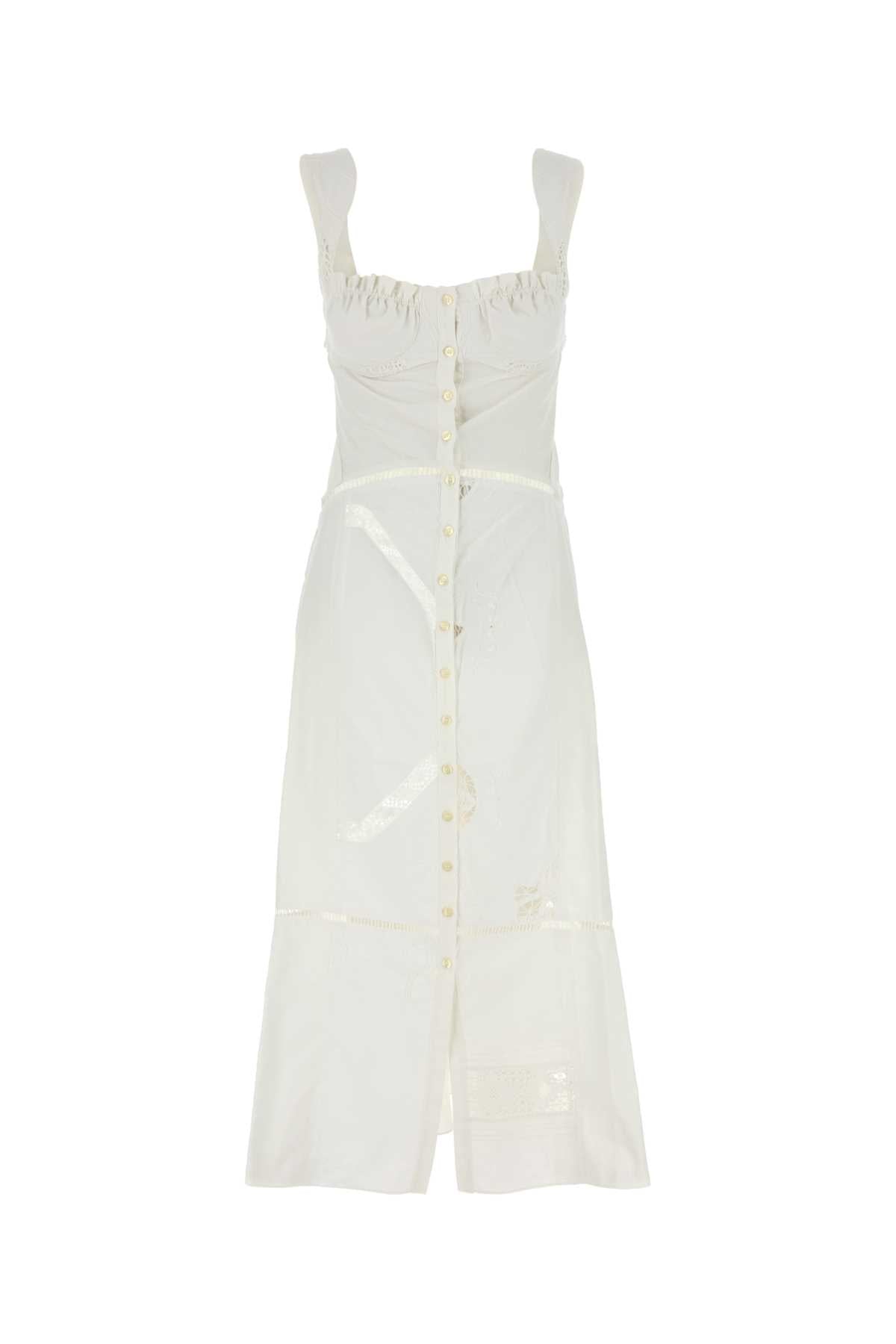 White Cotton Dress Exterior: Abiti