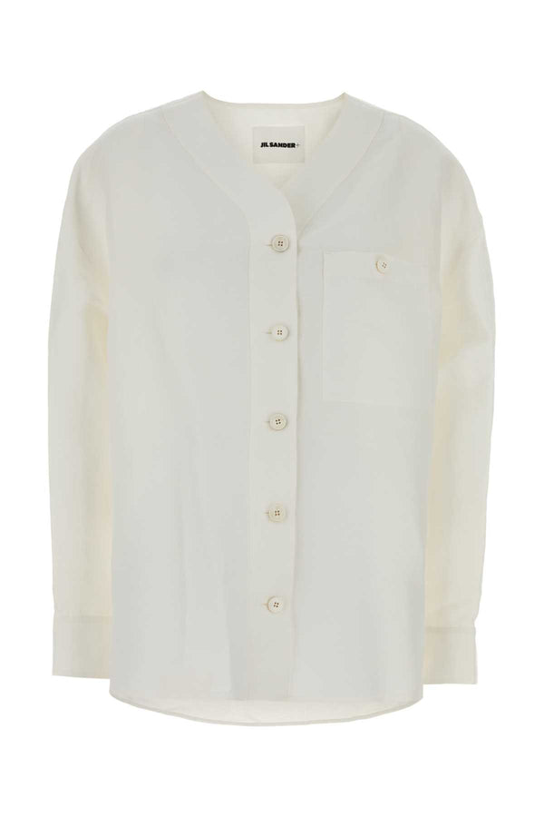 Jil Sander 63% Linen 37% Viscose shirt in white