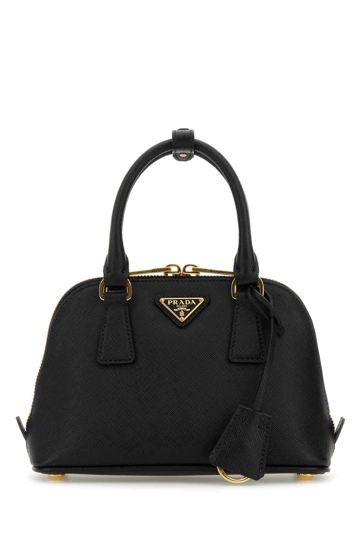 Black Leather Handbag Nero Vitello Borse A Mano