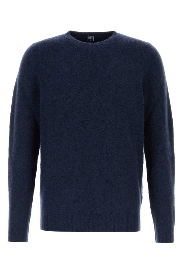 Fedeli Cocktail 72% Virgin wool sweater in navy