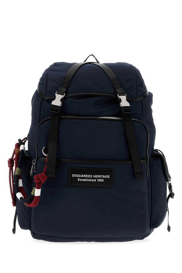 Dsquared2 Exterior: 100% Fabric backpack in navy