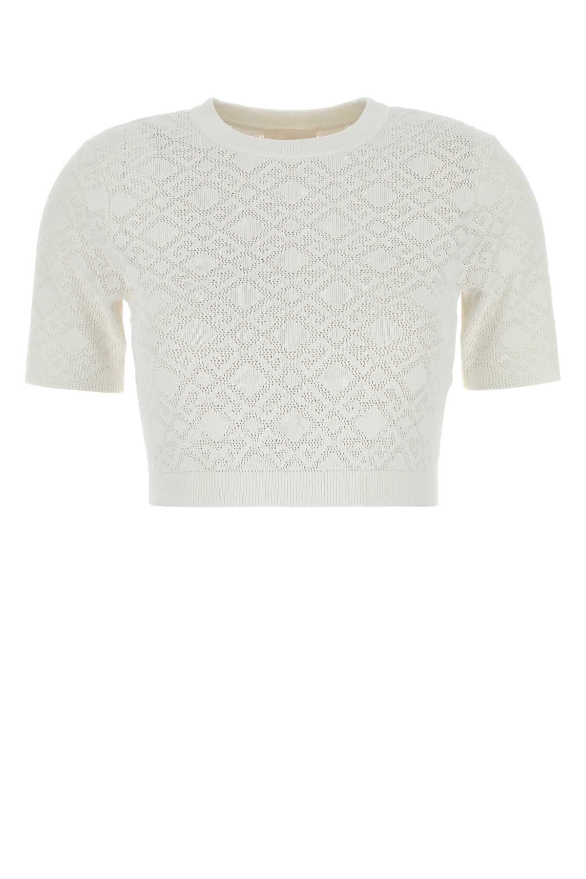 White Viscose Blend Sweater Maglieria