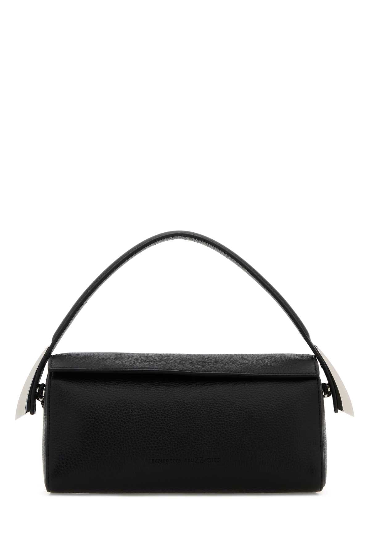 Black Leather Elif Handbag Meteorite Borse A Mano