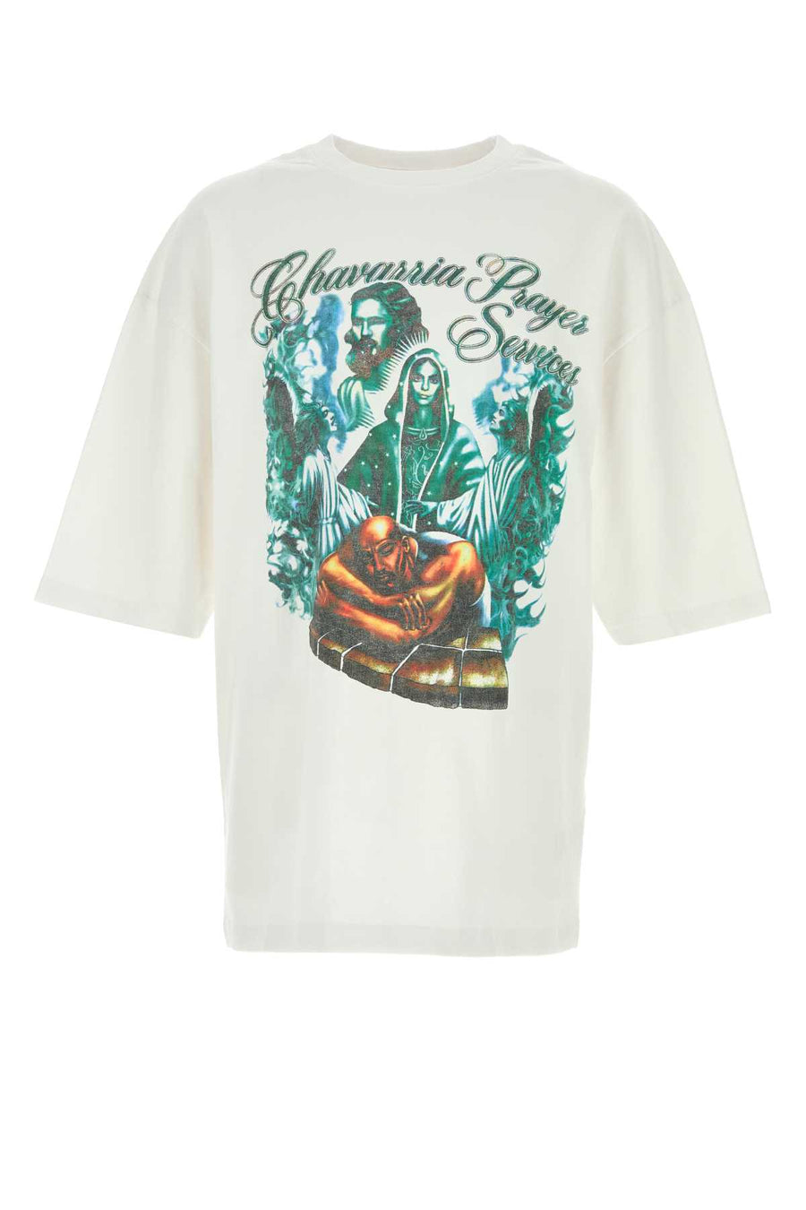 Willy Chavarria Prayer 100% Cotton t-shirt in white