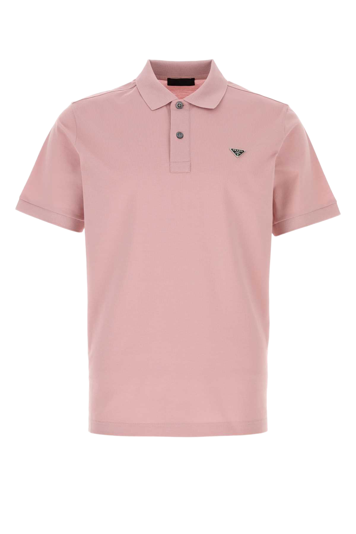 Pink Piquet Polo Shirt Alabastro Exterior: Cotton T-shirt