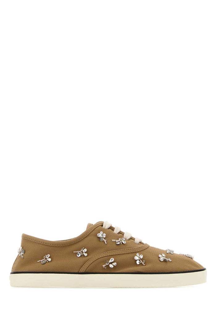 Beige Drill Sneakers Malto