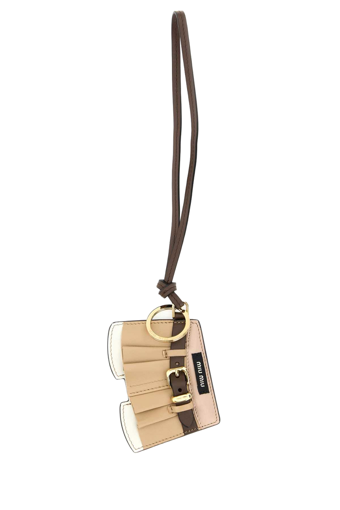 Multicolor Leather Keyring Corda Agnello Portachiavi