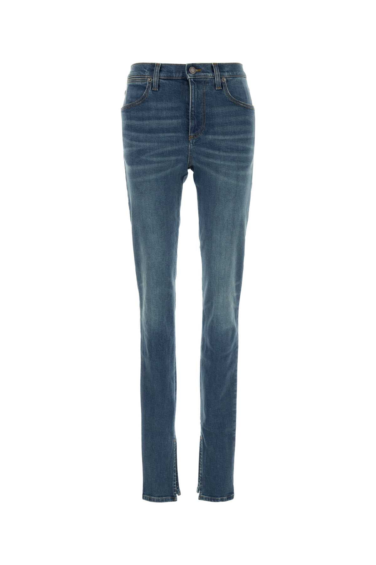 Blue Exterior: Cotton Elastane Jean