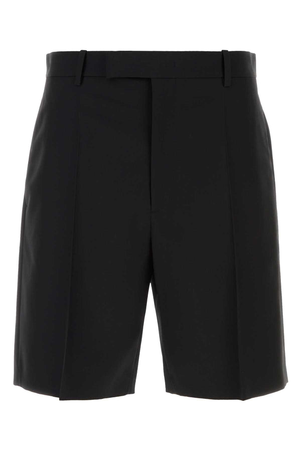 Jil Sander 100% Virgin wool bermuda shorts in black