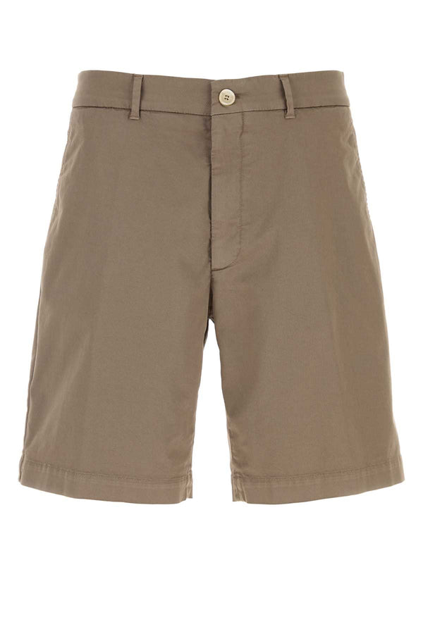 Brunello Cucinelli 97% Cotton bermuda shorts in beige