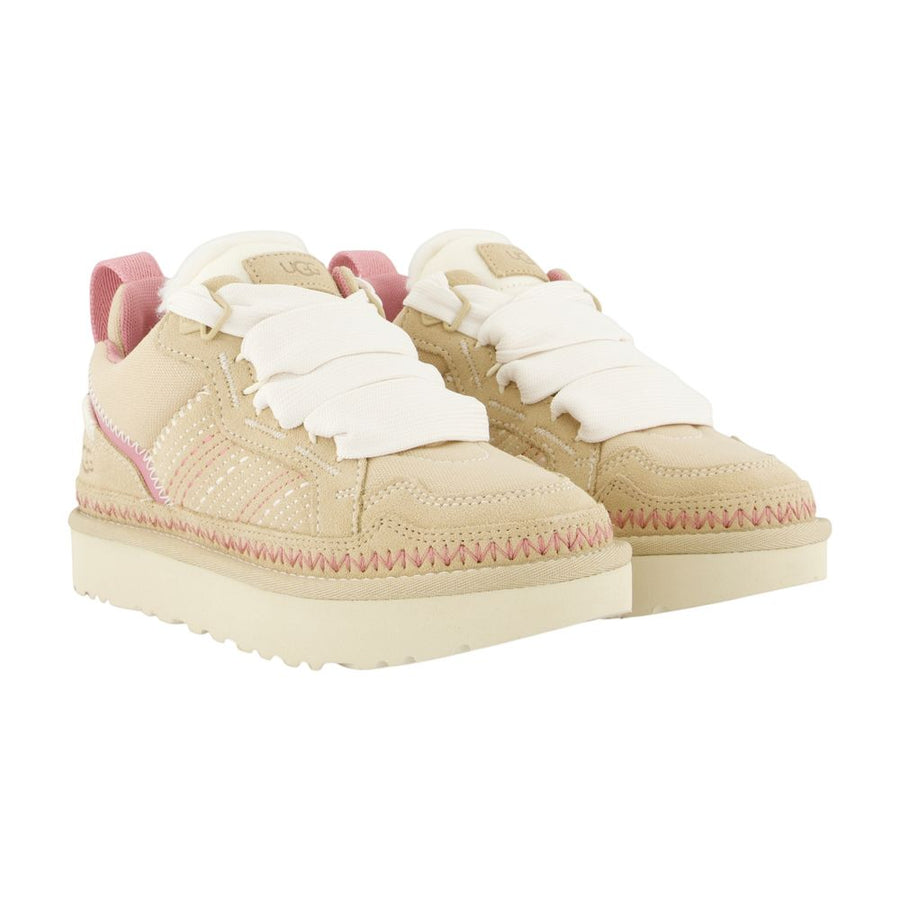 Lowmel Meadow Sneakers - Ugg Leather Beige Calfskin Shoes /