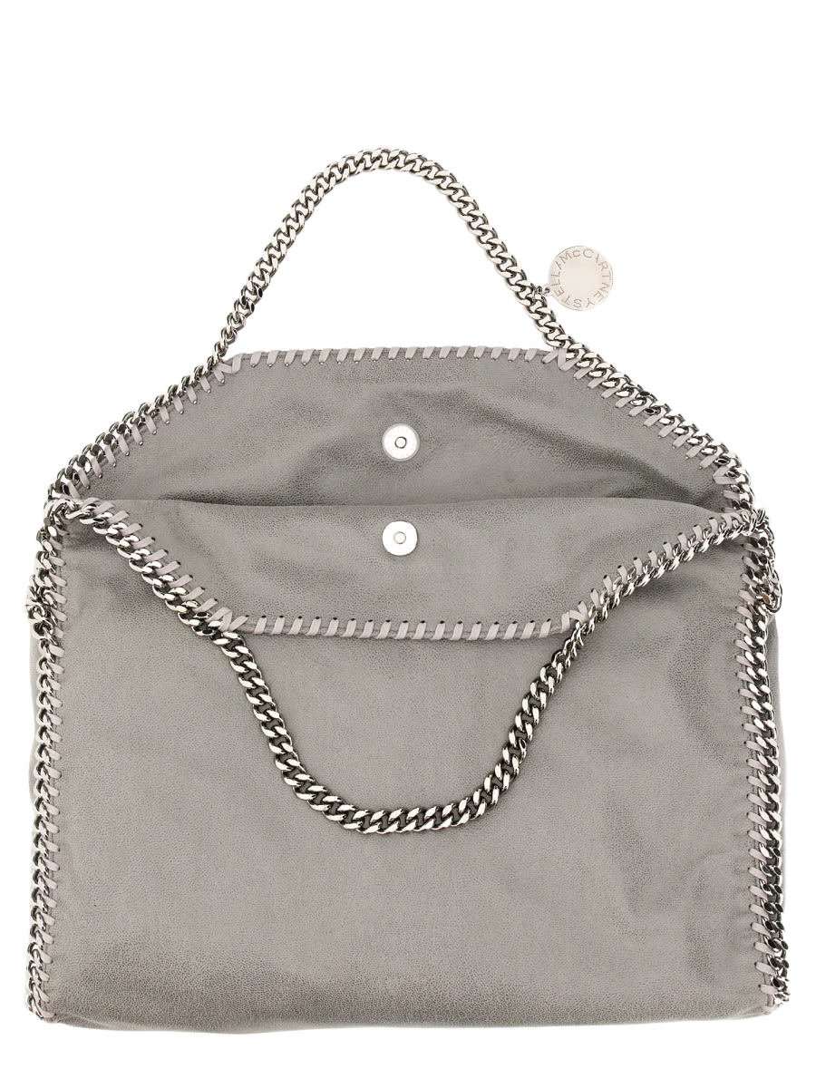 Falabella Fold Over Tote Bag Grey Polyester Shoulder