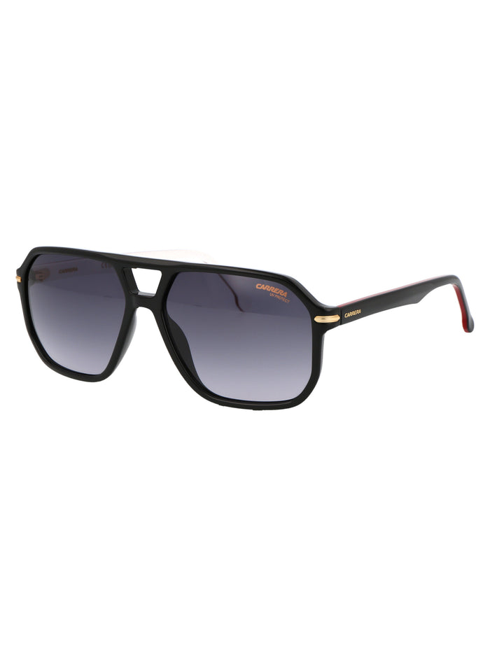 Striped Black Polyamide Inj-gril. Sunglasses