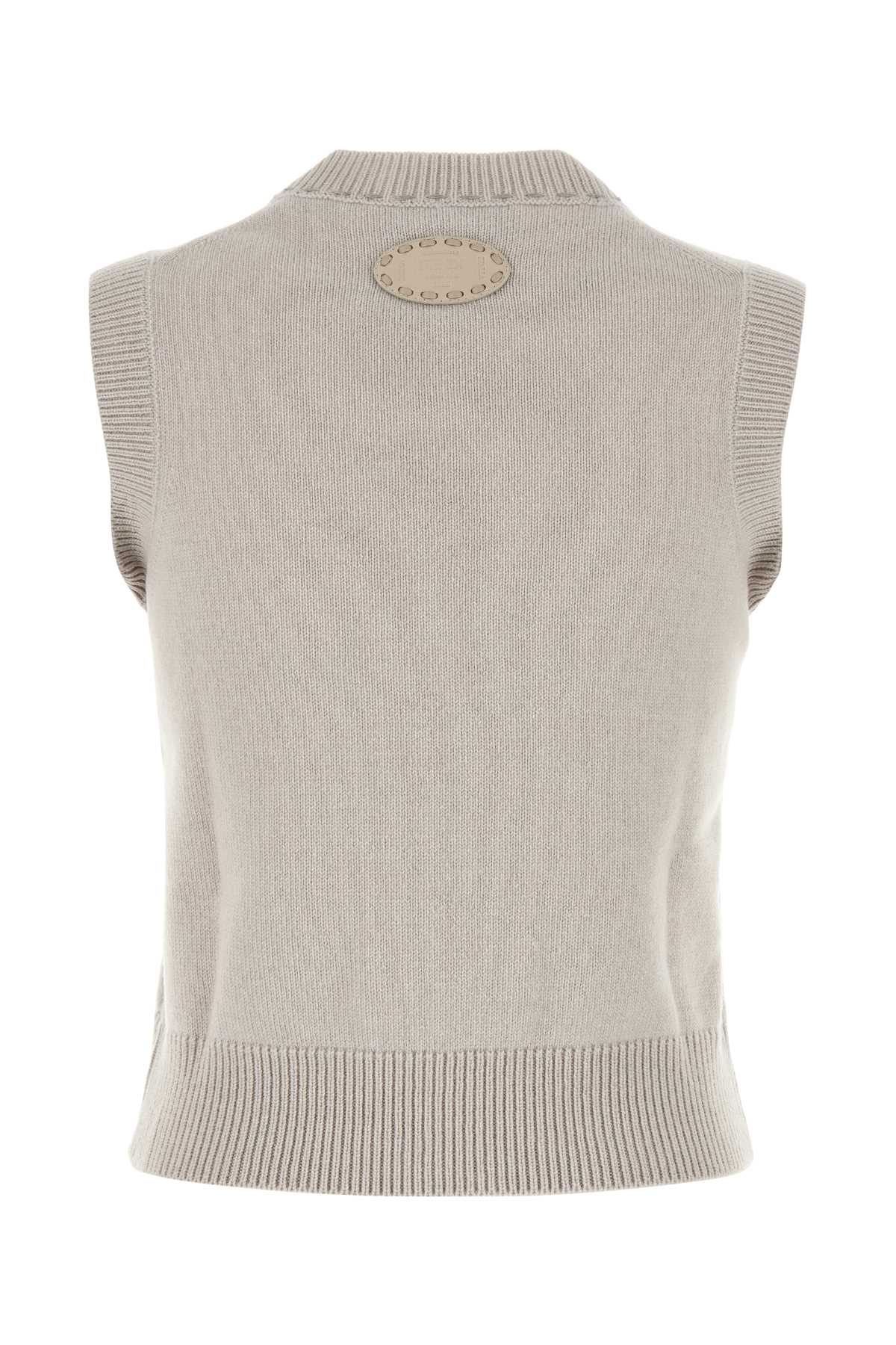 Cappuccino Cashmere Vest Grey Exterior: Maglieria