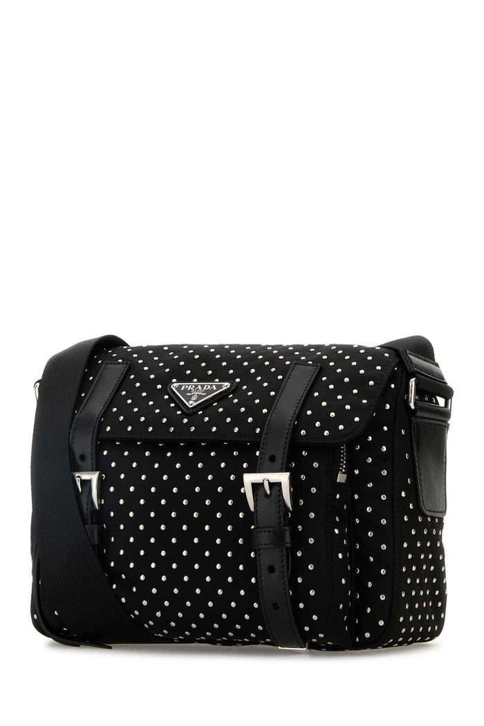 Black Re-Nylon Crossbody Bag Nero Borse A Tracolla