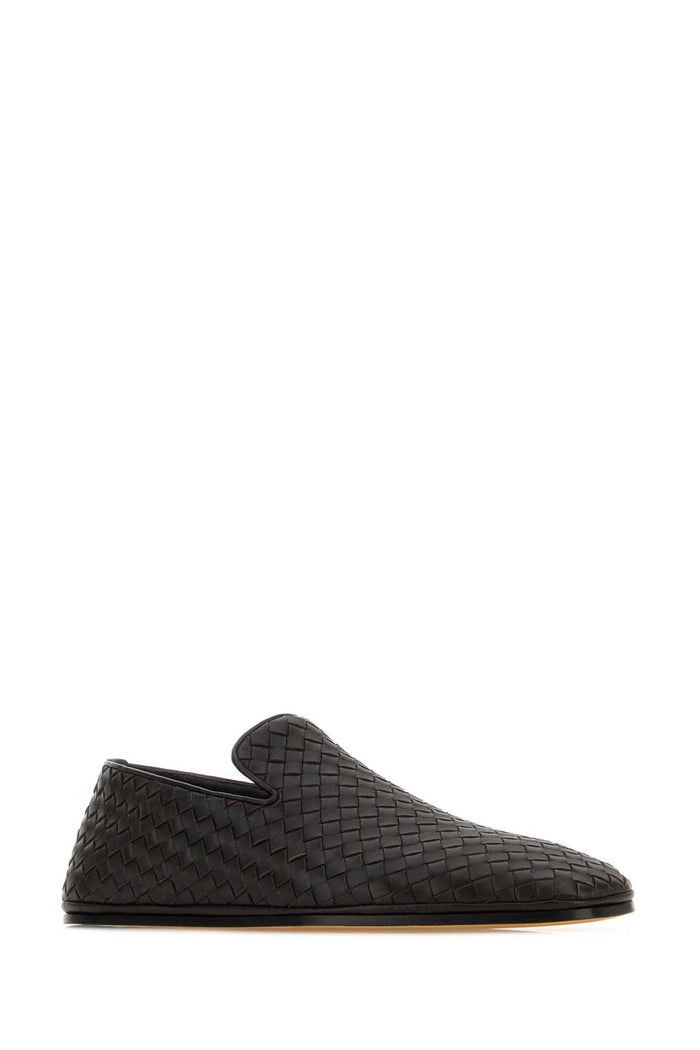 Dark Brown Leather Palazzo Loafers Espesso Slippers