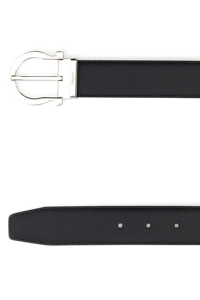 Black Leather Belt Nerohickory Cinture
