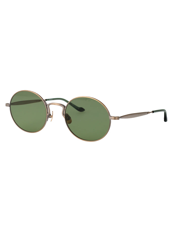 2809h-V2 Ag-Bgn Antique Gold - Bottle Green G-15 Metal Sunglasses