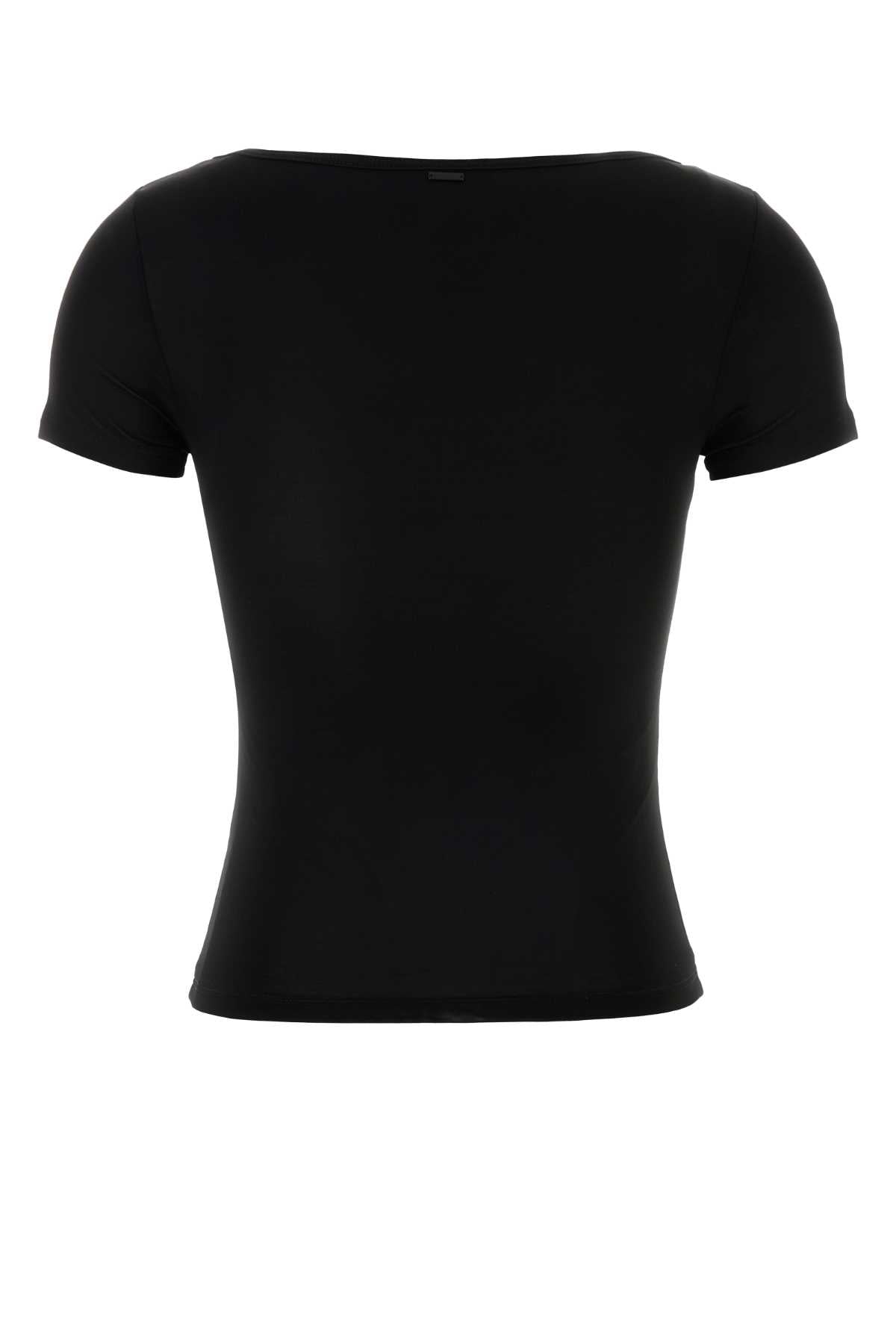 Black Viscose Mix T-shirt