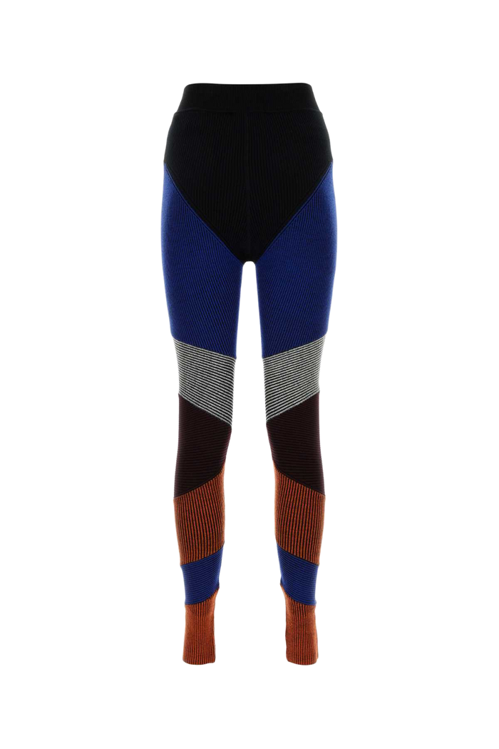 Multicolor Stretch Wool Blend Leggings Multicolor1 Exterior: Nylon Elastane