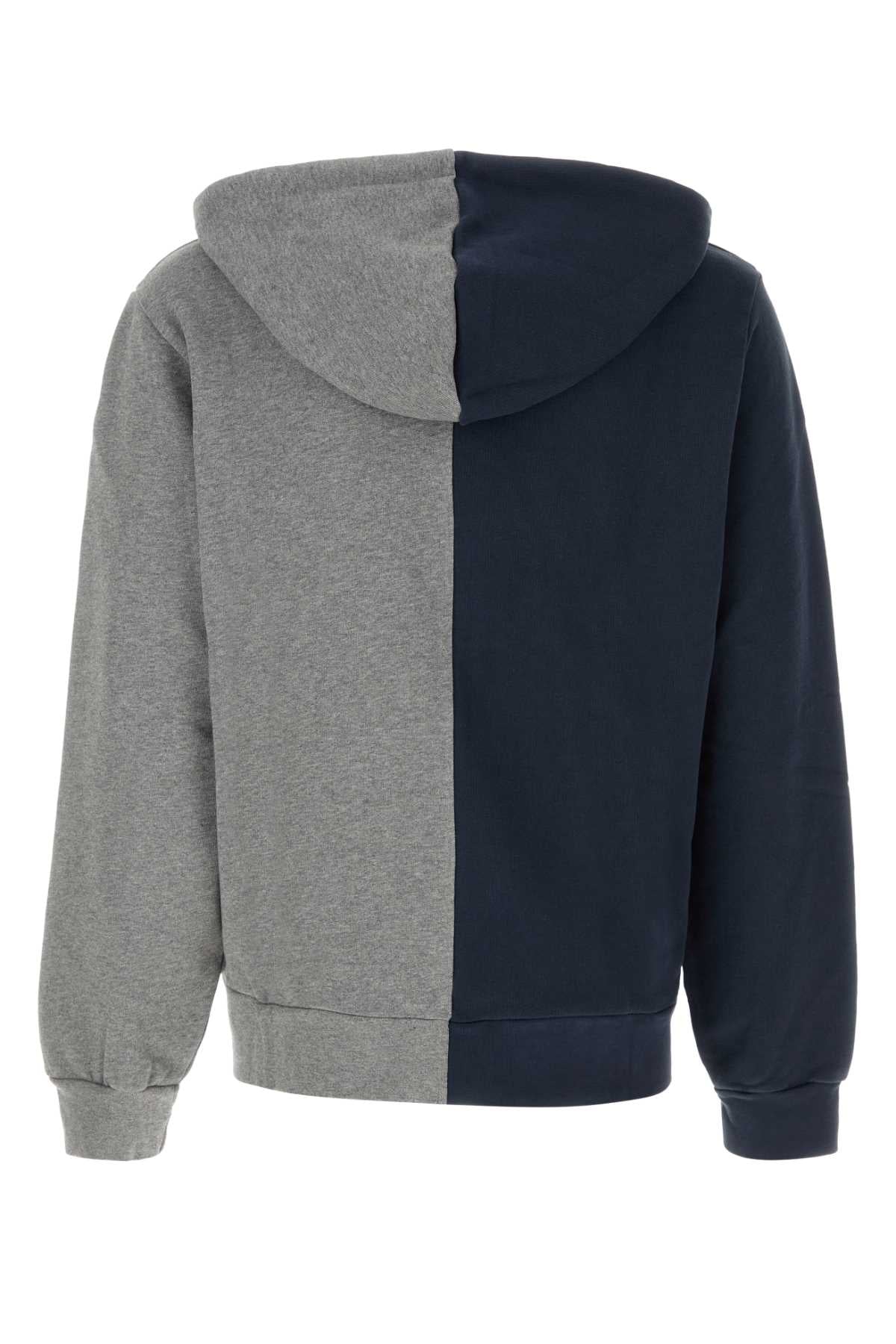 Two-Tone Cotton A.p.c. X Marc Jacobs Sweatshirt Heatheredgreydarknavy Exterior: Felpe
