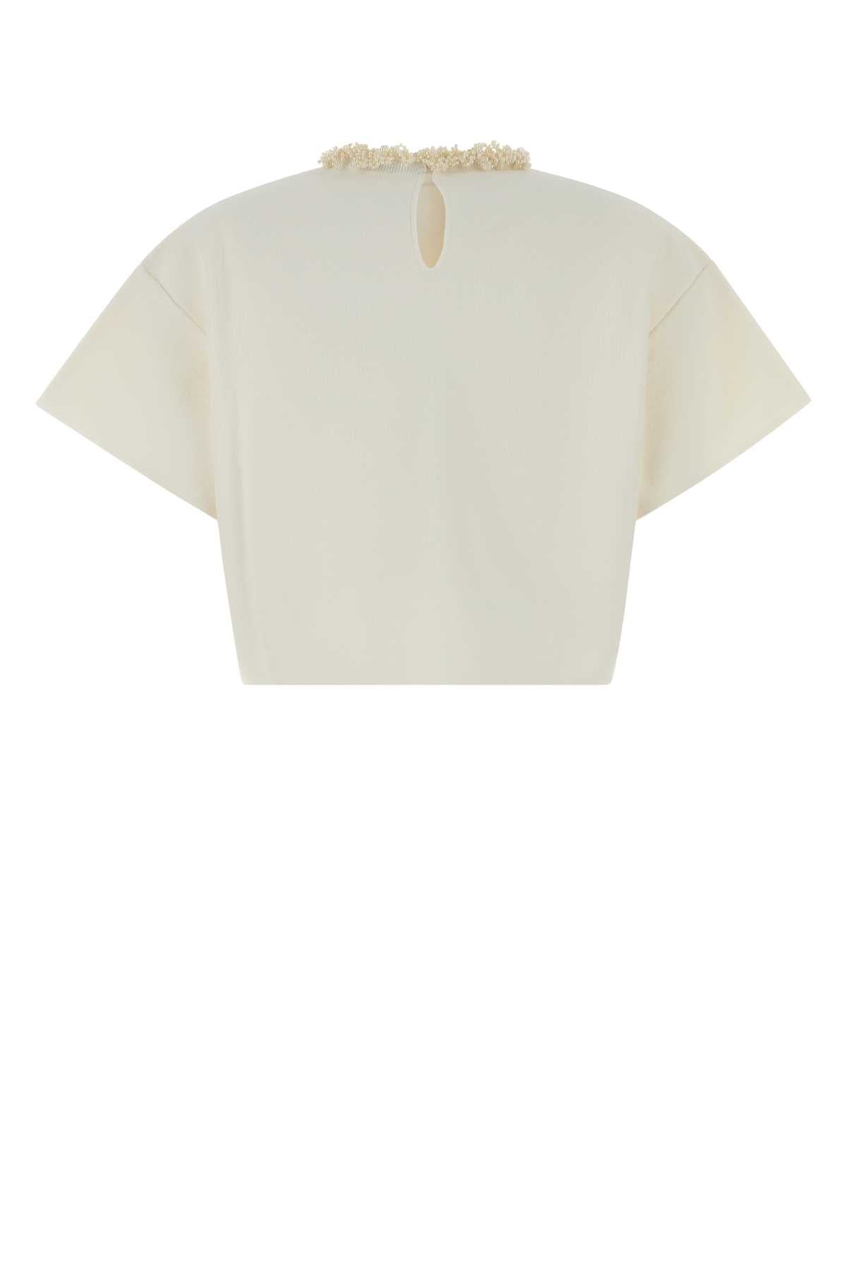 Ivory Exterior: Viscose Polyester Maglie