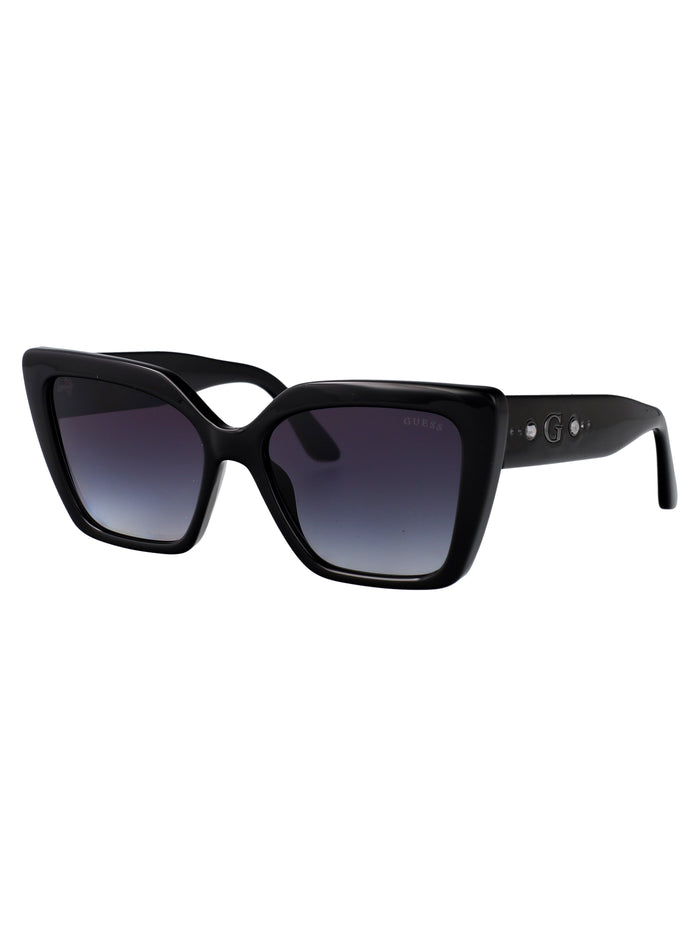Gu00162 01b Nero Lucido / Fumo Grad Injected Sunglasses