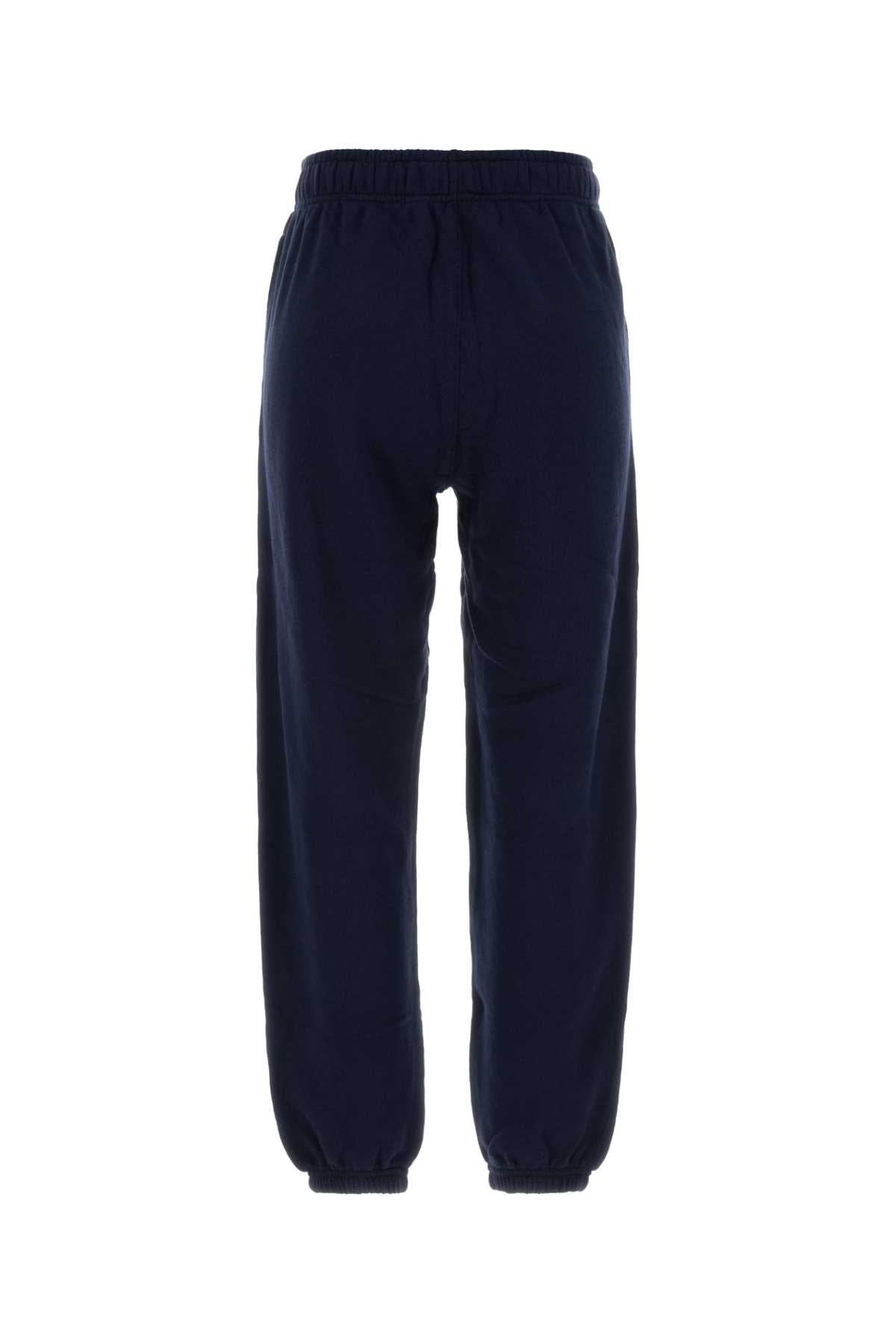 Navy Blue Cotton Blend Joggers 003 Exterior: Polyester Pantaloni