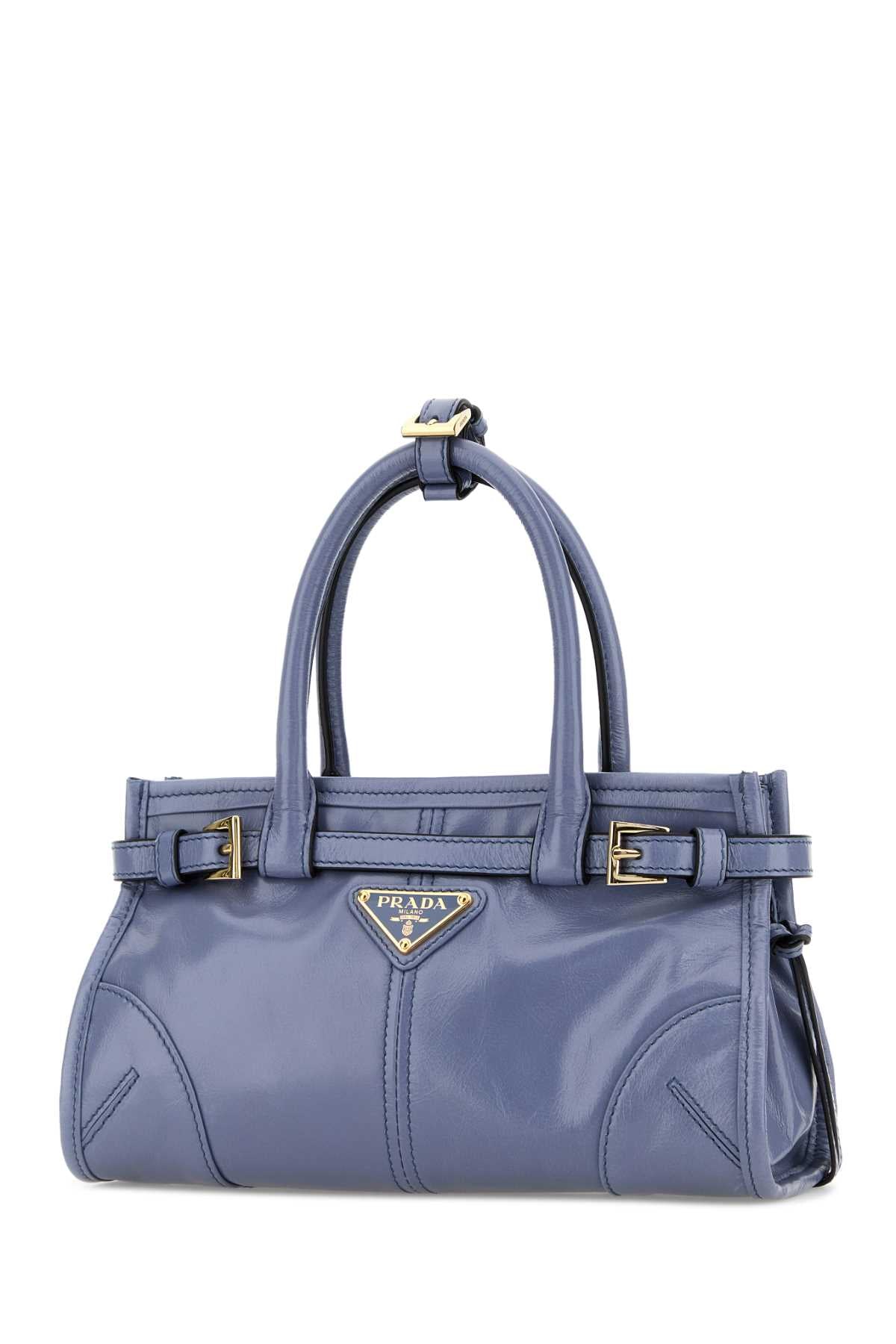 Powder Blue Leather Mini Prada Bonnie Handbag Aviazione N Borse A Mano