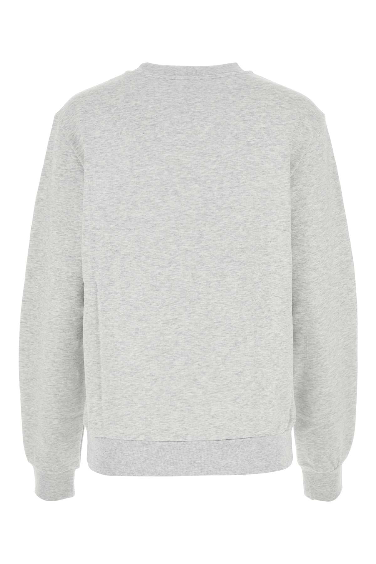 Melange Light Grey Stretch Cotton Sweatshirt Grischinenoir Coton Biologique Felpe