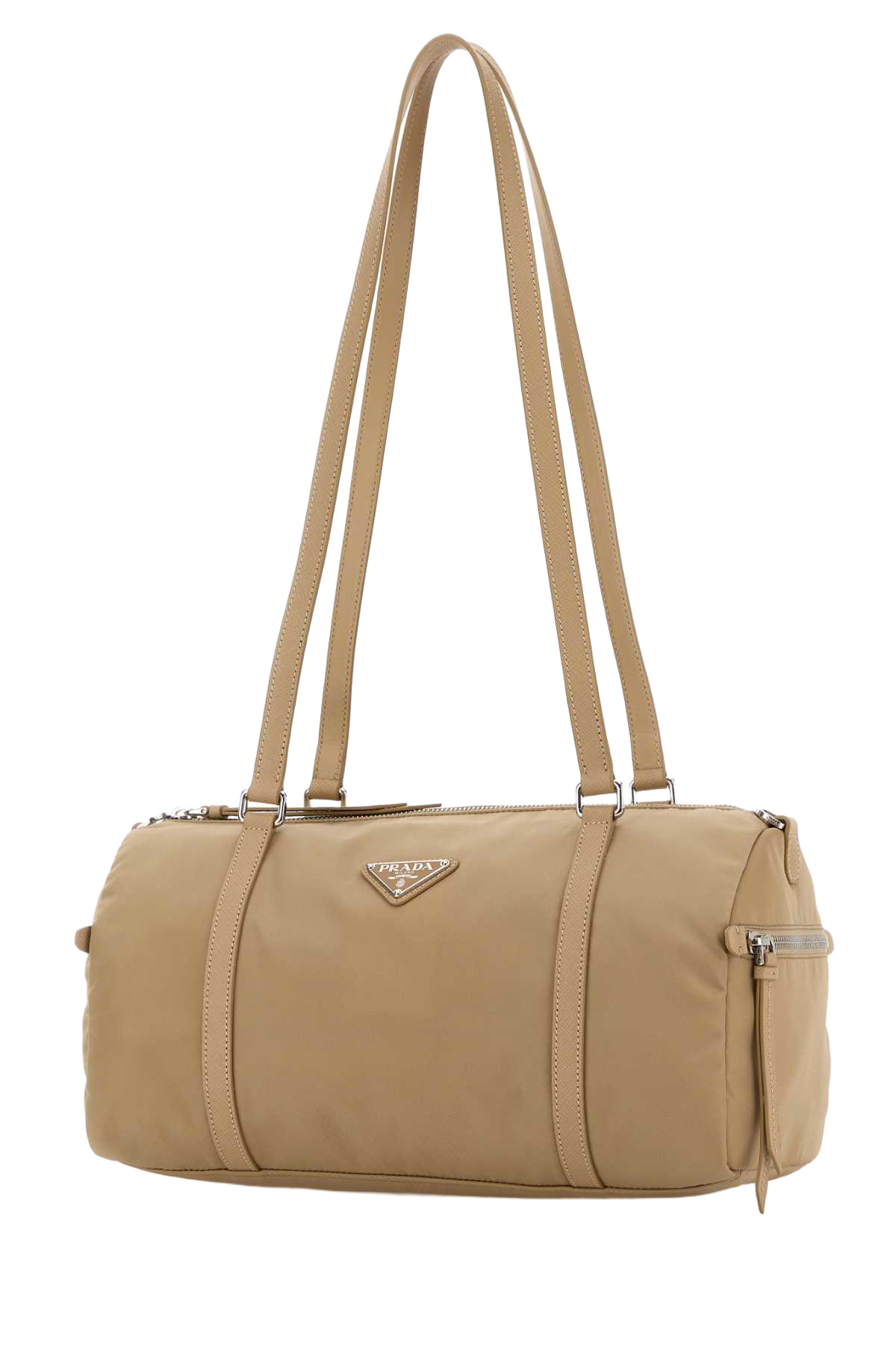 Beige Re-Nylon Large Shoulder Bag Cammello 1 Borse A Mano