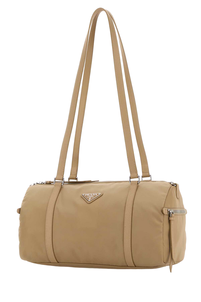 Beige Re-Nylon Large Shoulder Bag Cammello 1 Borse A Mano