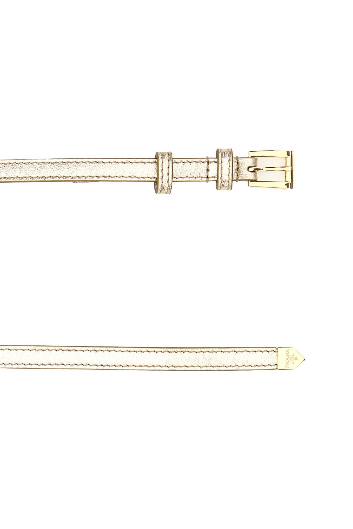 Gold Leather Belt Pirite Cinture