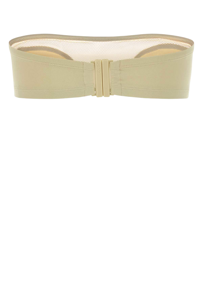 Ivory Stretch Nylon Premiere Bikini Top Panama Costumi Da Bagno