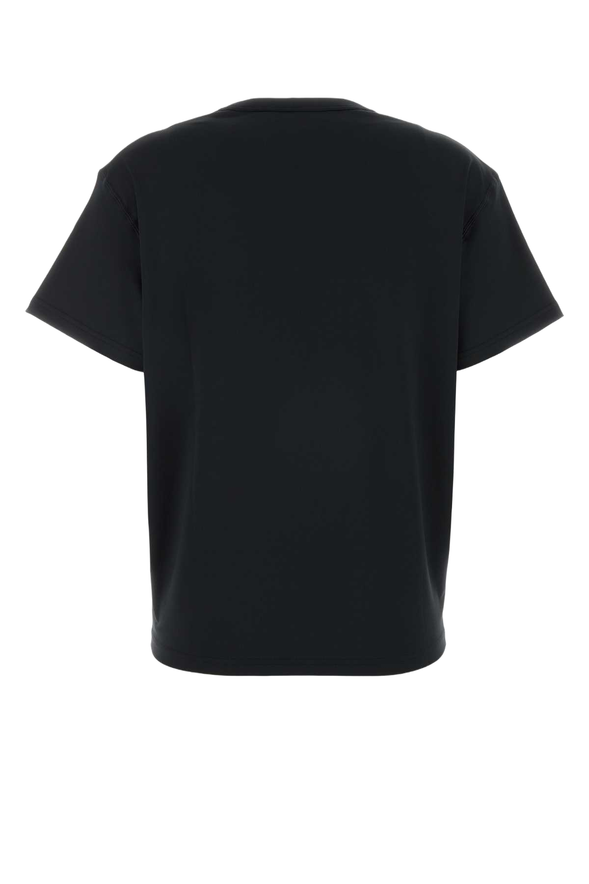 Black Stretch Polyester T-Shirt Exterior: Elastane