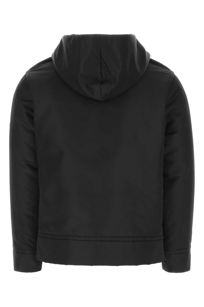 Black Nylon Sweatshirt 0no Felpe