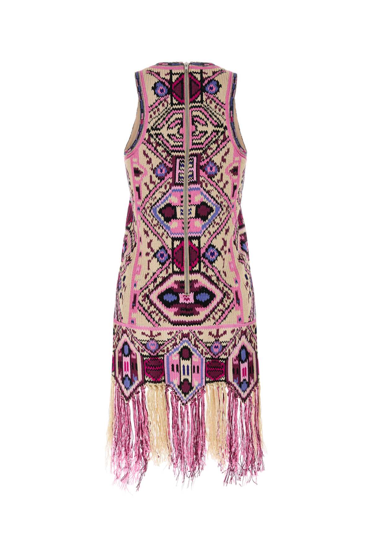 Embroidered Cotton Yasmine Dress Pink Abiti