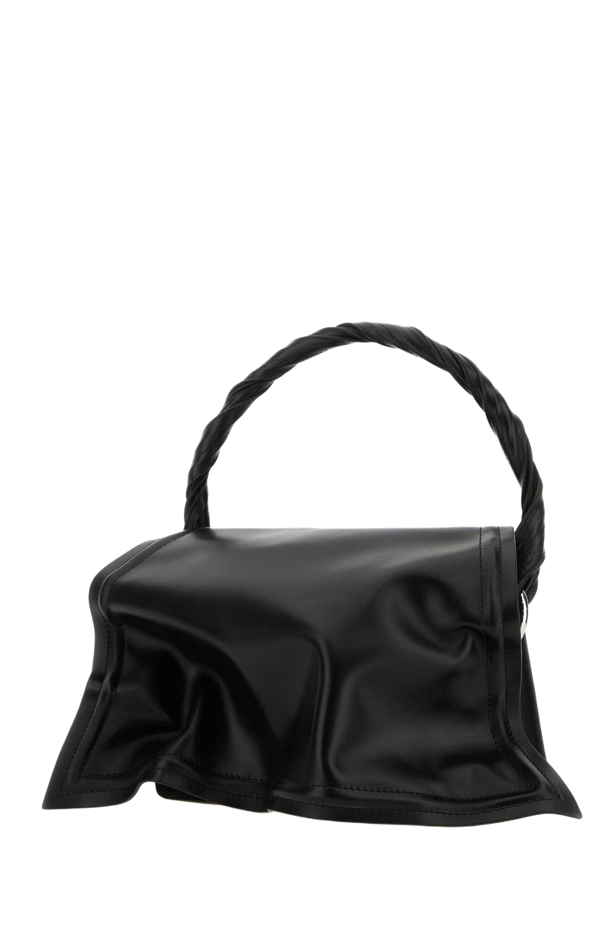 Black Leather Handbag Borse A Mano