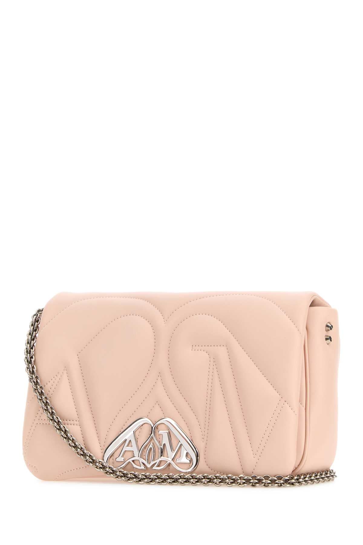 Pink Leather Small Seal Shoulder Bag Clay Borse A Tracolla