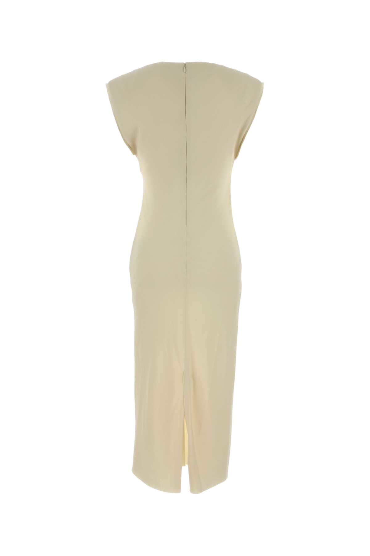 Cream Stretch Viscose Dress Ivory Abiti