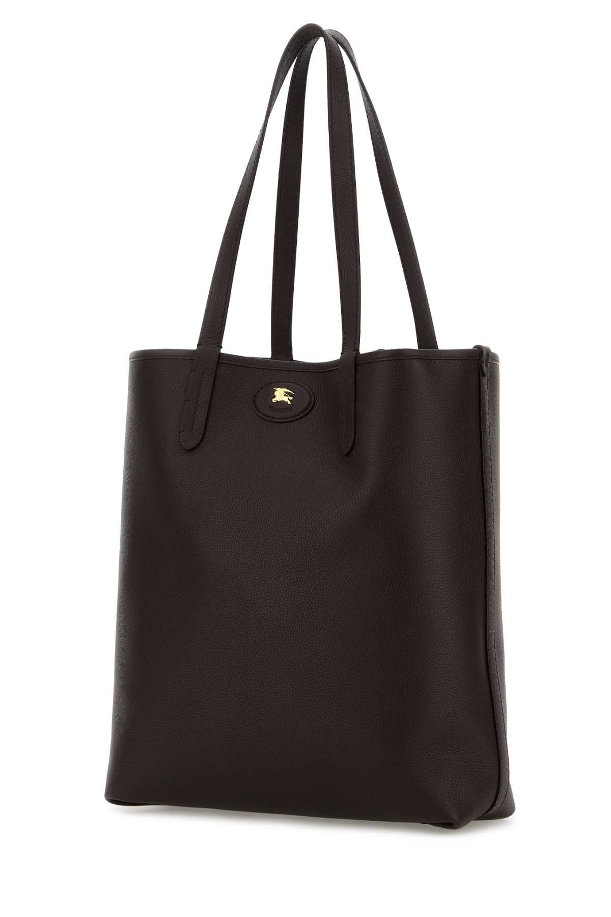 Dark Brown Leather Bloomsbury Shopping Bag Sandpeat Borse A Mano