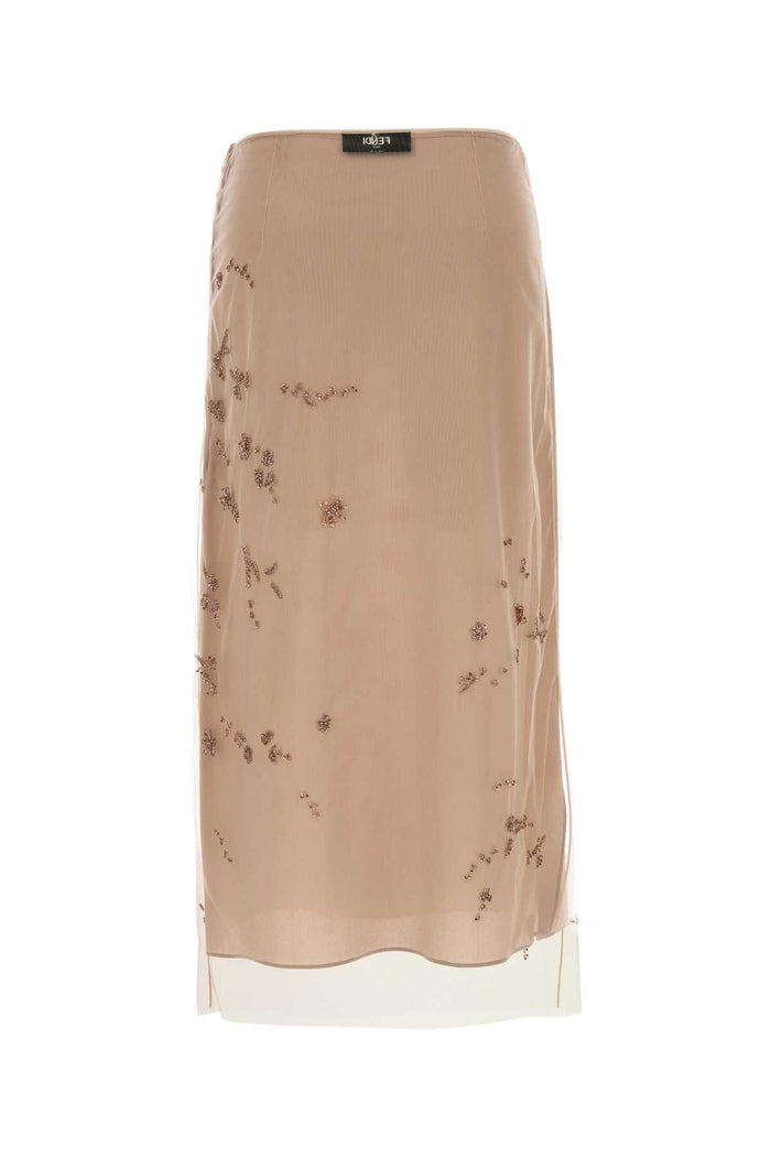 Antiqued Pink Tulle Skirt Exterior: Nylon Lining: Silk Gonne