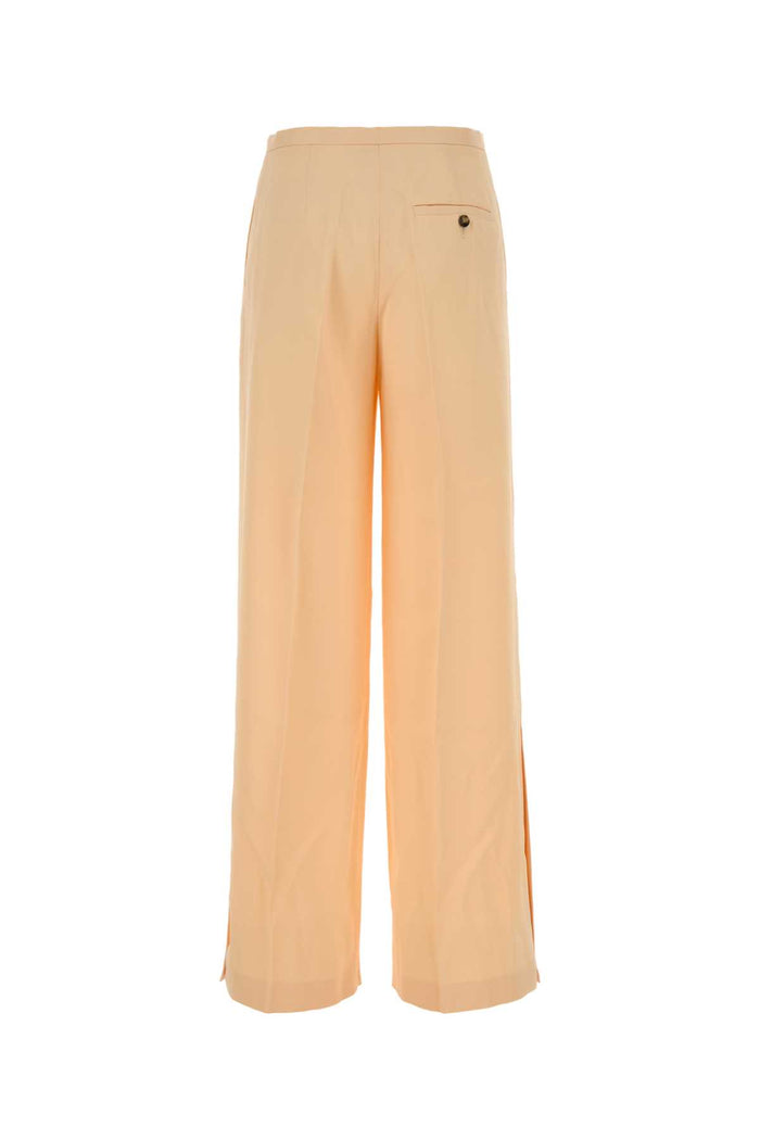 Peach Cotton Palazzo Pant Rosa Pantaloni