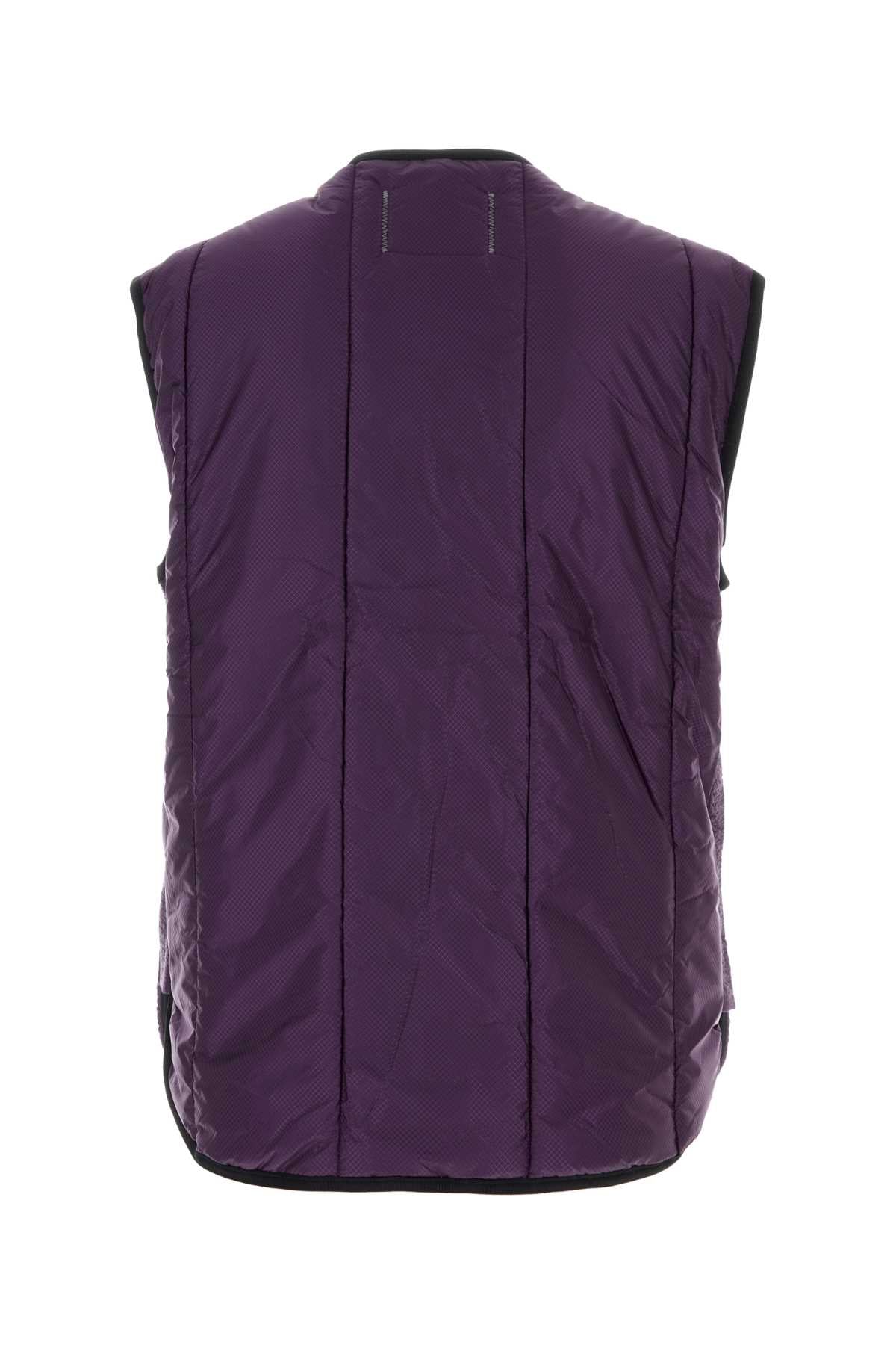 Purple Nylon Twingo Sleeveless Jacket Viola Giubbini