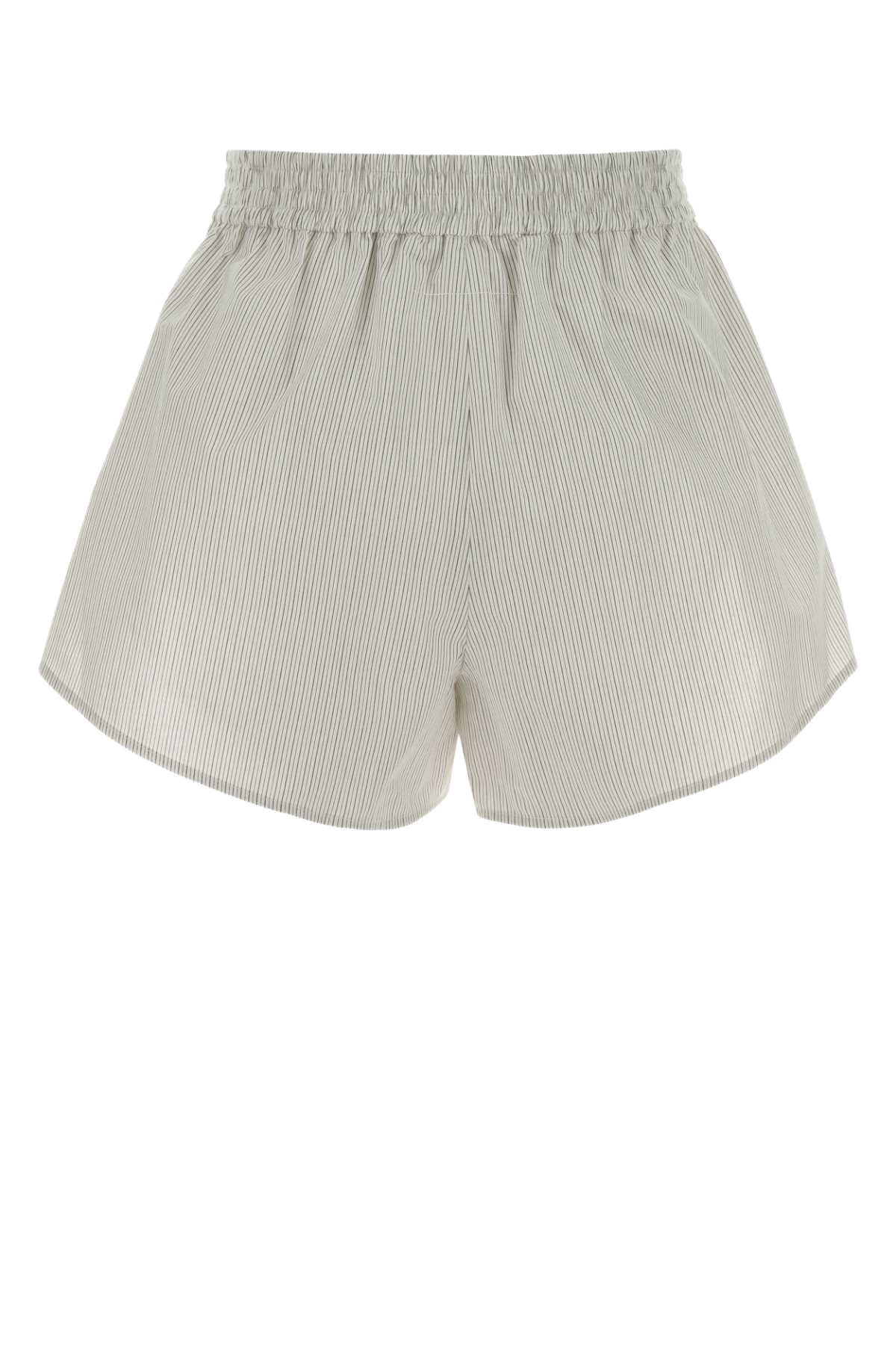 Embroidered Cotton Shorts Offwhitegrey Cotone