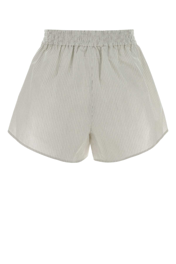 Embroidered Cotton Shorts Offwhitegrey Cotone