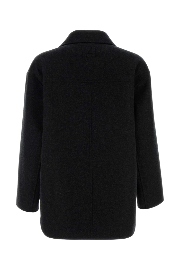 Black Flannel Blazer Ardesia Exterior: Virgin Wool Cappotti