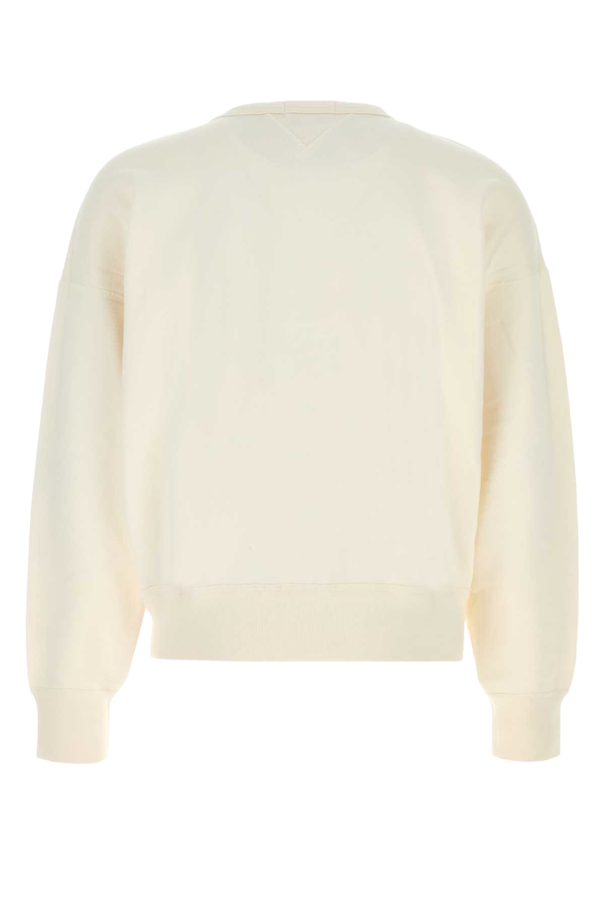 White Cotton Blend Sweatshirt Nevis Exterior: Polyester Felpe